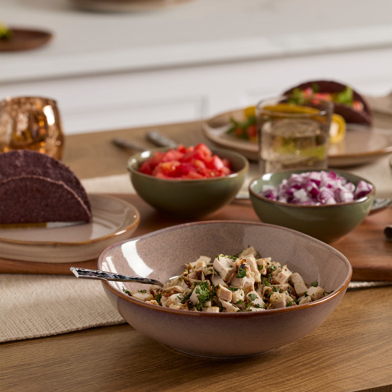 Organic Shades Clay Pasta Bowls, Set of 4