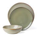 Organic Shades Sage Green 12-Piece Dinnerware Set