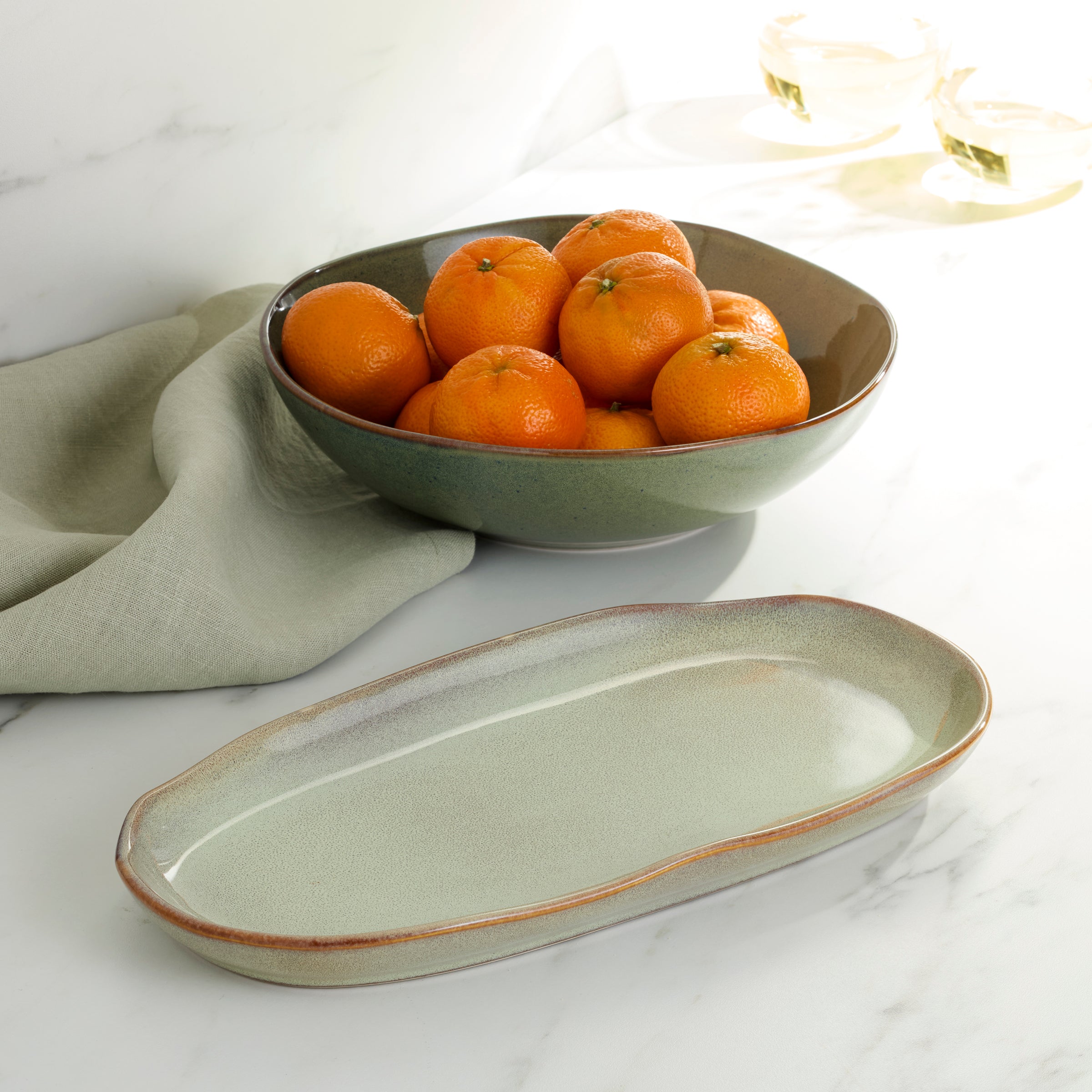 Organic Shades Sage Green 2-Piece Serving Set – Lenox Corporation