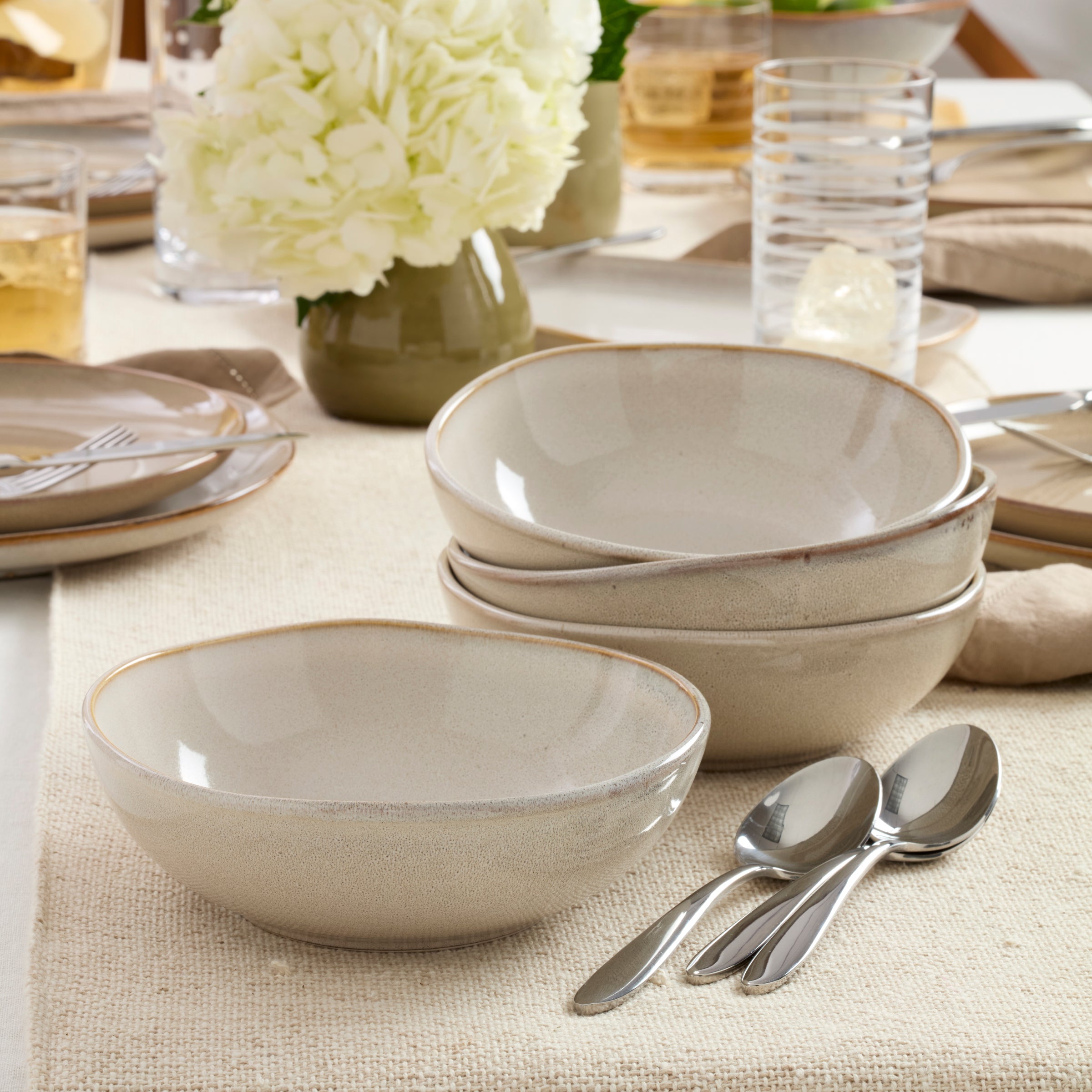 Organic Shades Oatmeal 12-Piece Dinnerware Set – Lenox Corporation