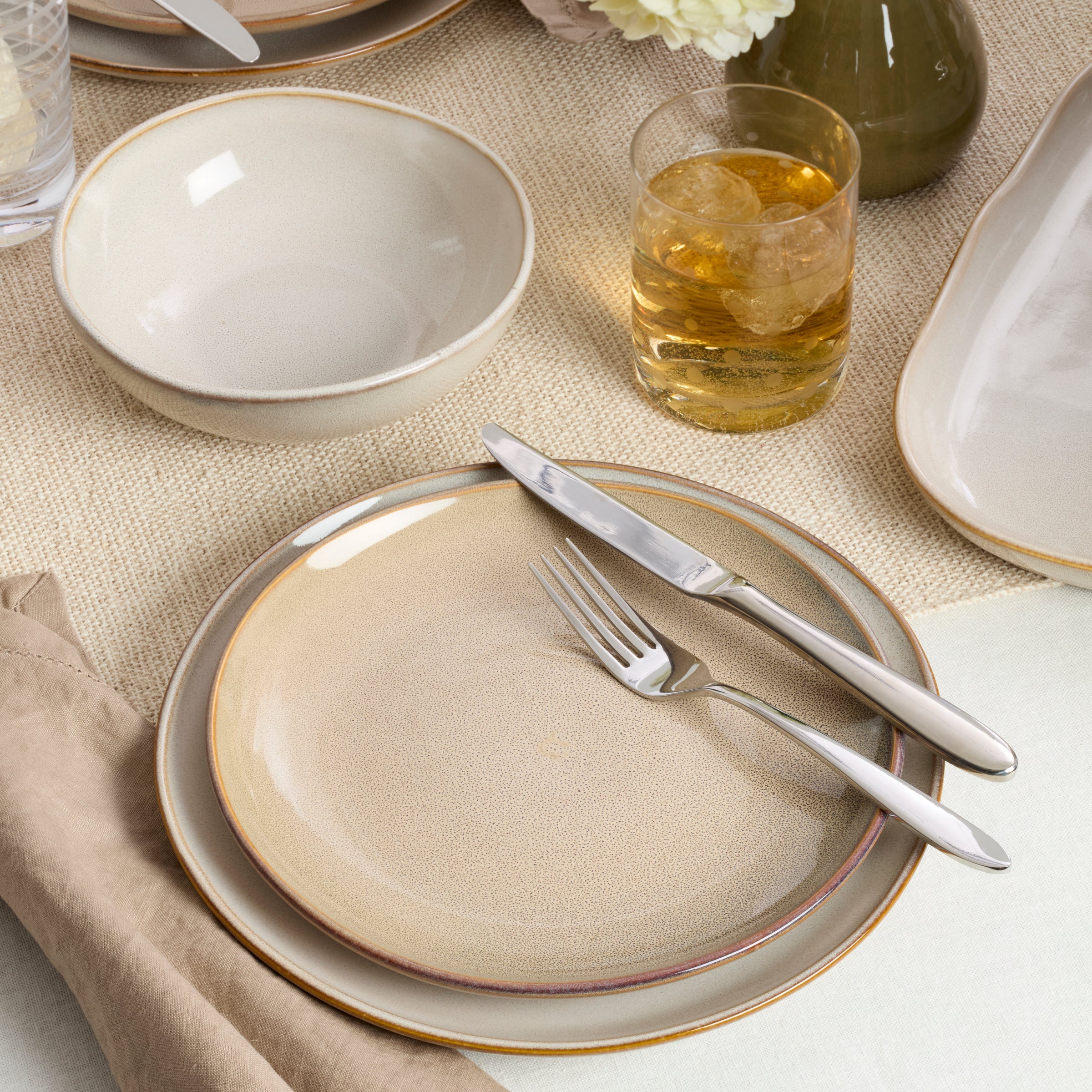 Organic Shades Oatmeal 12-Piece Dinnerware Set – Lenox Corporation