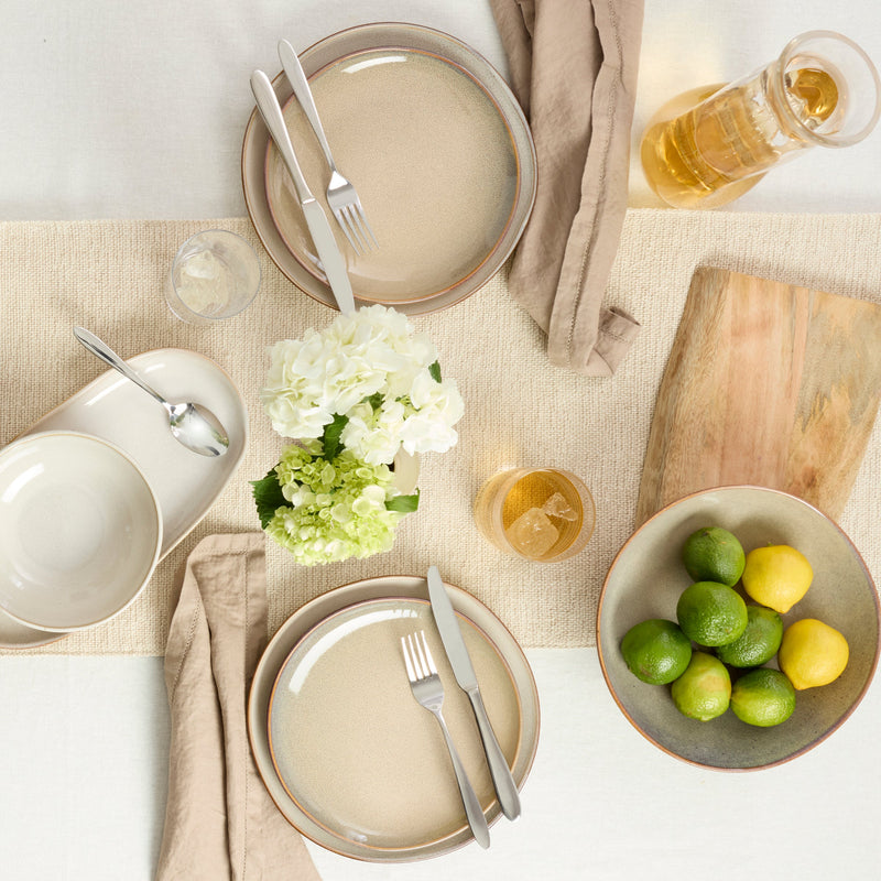 Organic Shades 12-Piece Dinnerware Set, Oatmeal
