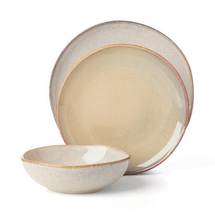 Organic Shades Oatmeal 18-Piece Dinnerware Set