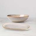 Organic Shades 2-Piece Serving Set, Oatmeal