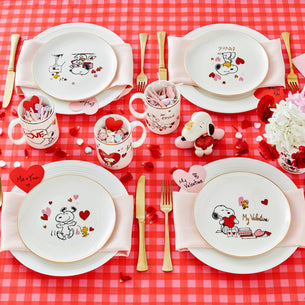 Snoopy Valentine's Day Accent Plates - Set of 4
