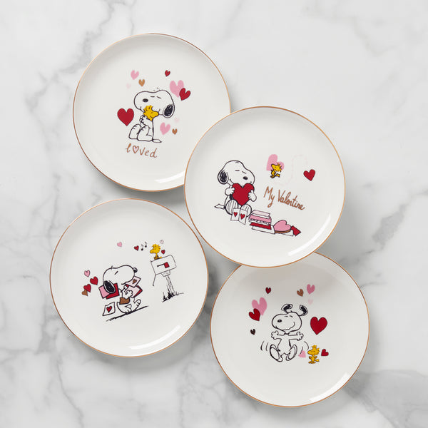 Snoopy Valentine's Day Accent Plates - Set of 4 – Lenox