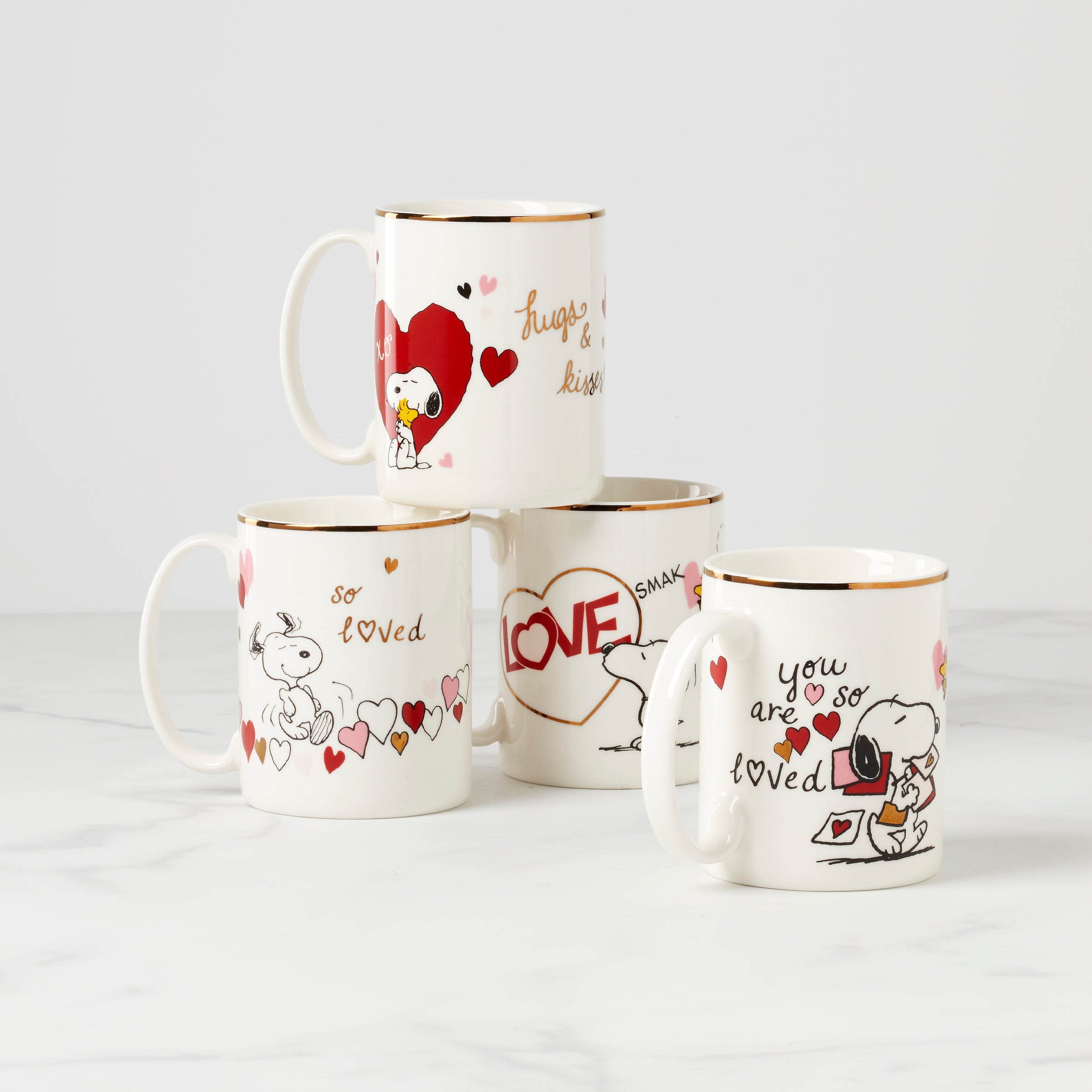 Snoopy Valentine's Day Mugs, Set of 4 – Lenox Corporation