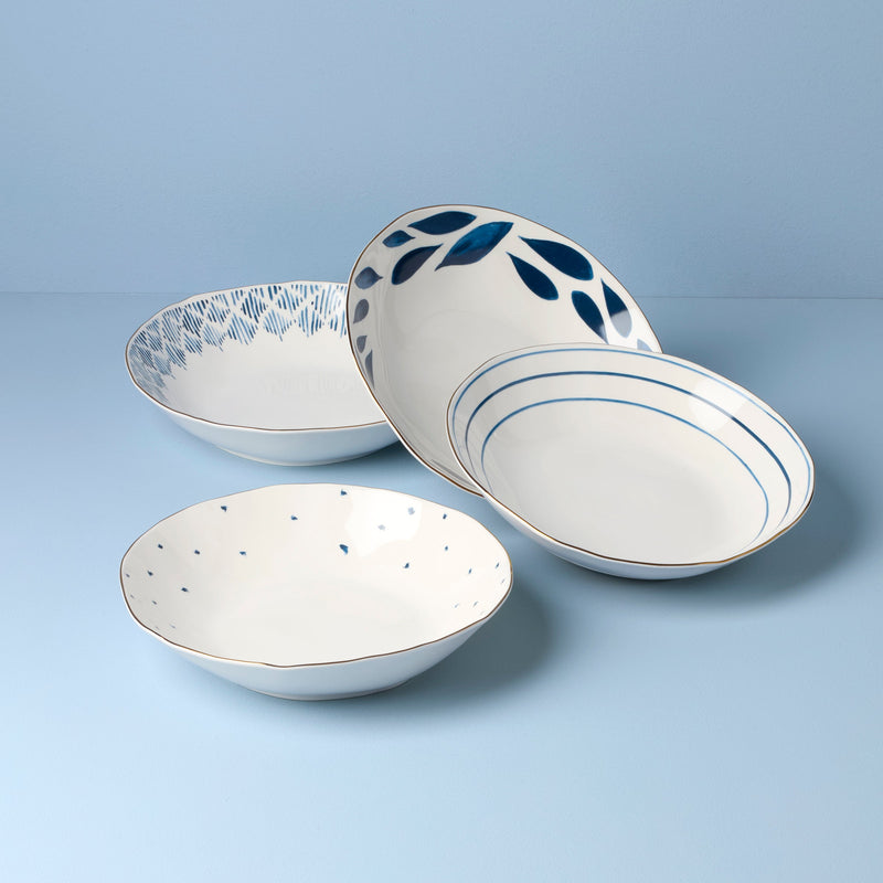 Blue Bay Dinner Bowls, Set of 4, Assorted