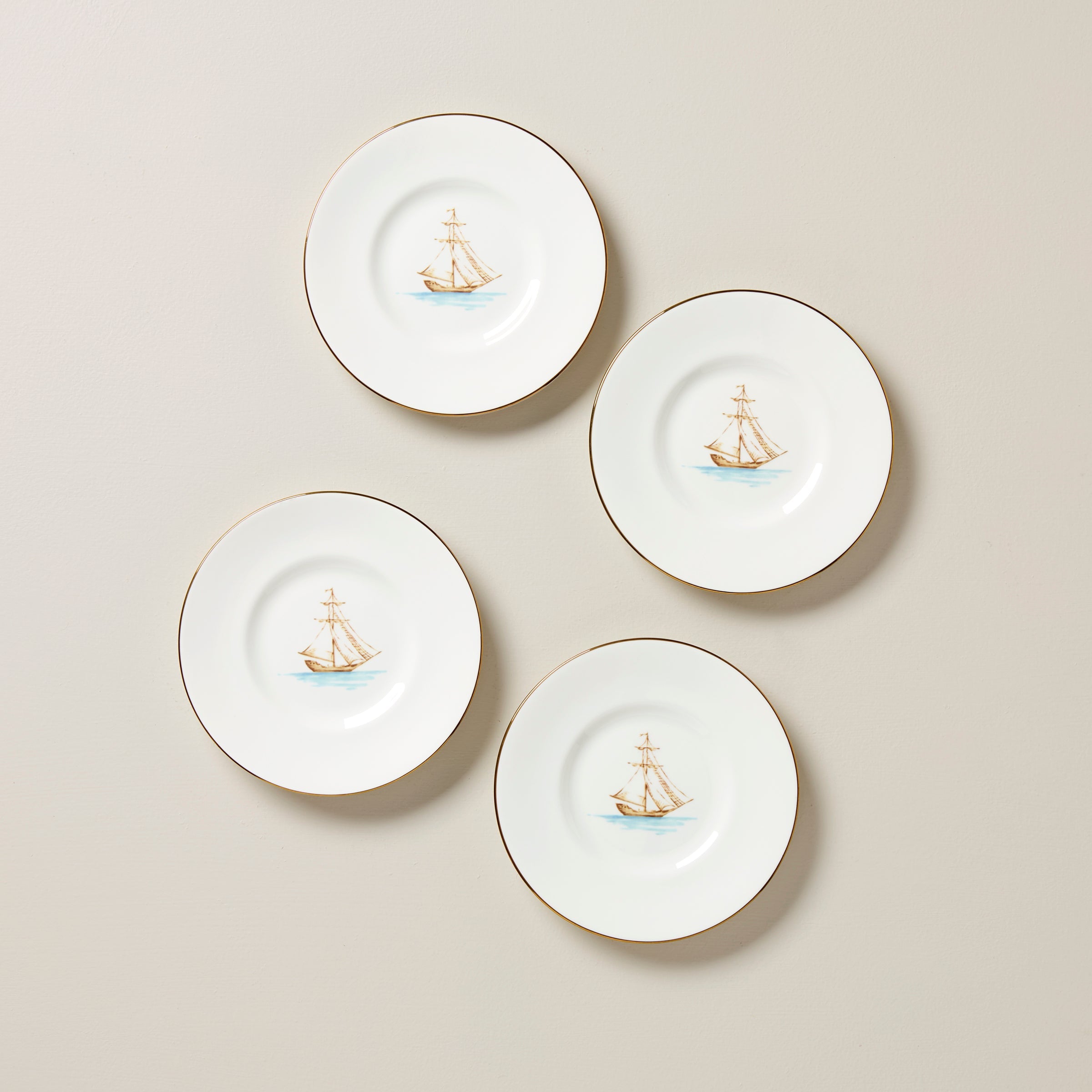 パティスリー　tradition et innovation British Colonial Tradewind Dessert Plates - Set of 4 – Lenox