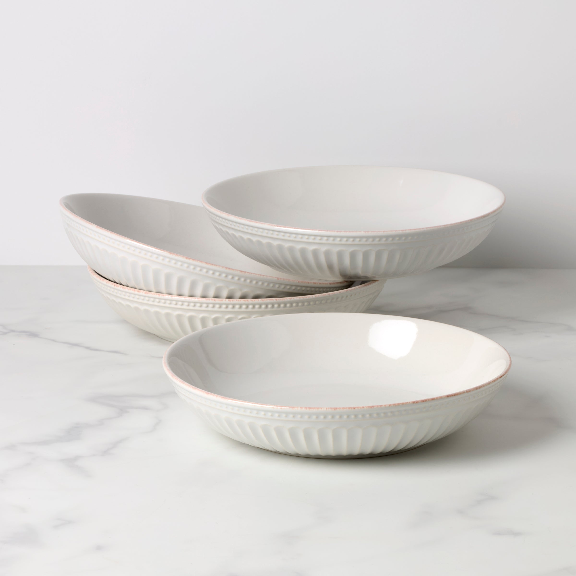 LENOX ボウル French Perle Groove White Dinner Bowls, Set of 4 – Lenox Corporation