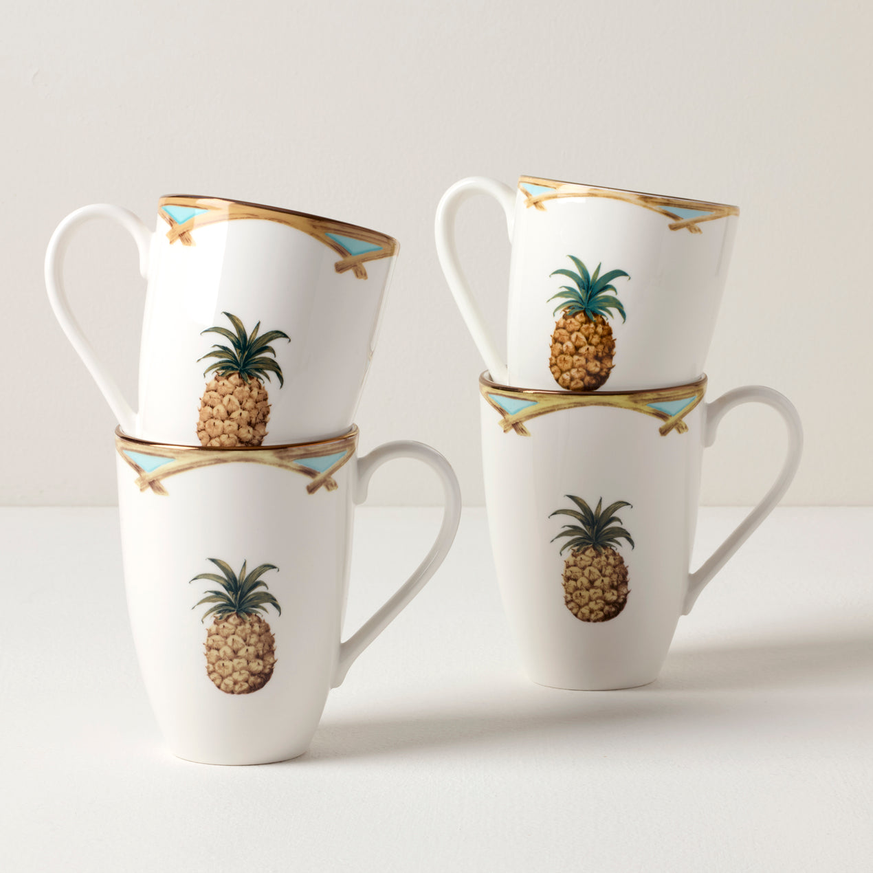 cambridge silversmiths British Colonial Bamboo Mugs Set of 4