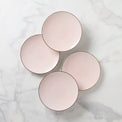 Trianna Blush Coupe Salad Plates, Set of 4