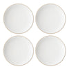 Trianna White Coupe Dinner Plates, Set of 4