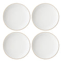 Trianna White Coupe Dinner Plates, Set of 4