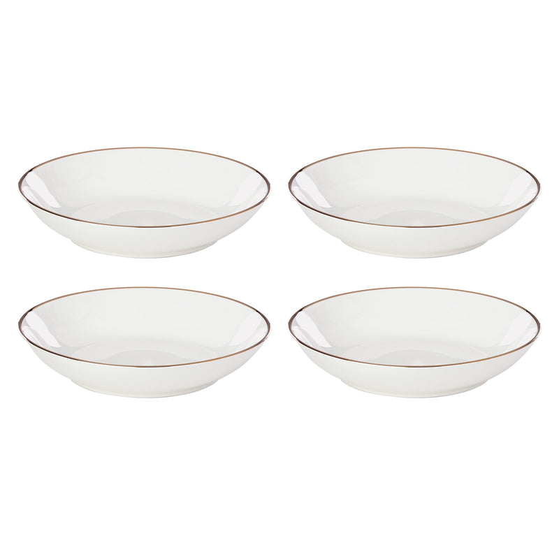 Trianna White Pasta Bowls, Set of 4