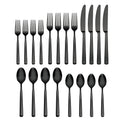 Ryder Black Satin 20-Piece Flatware Set