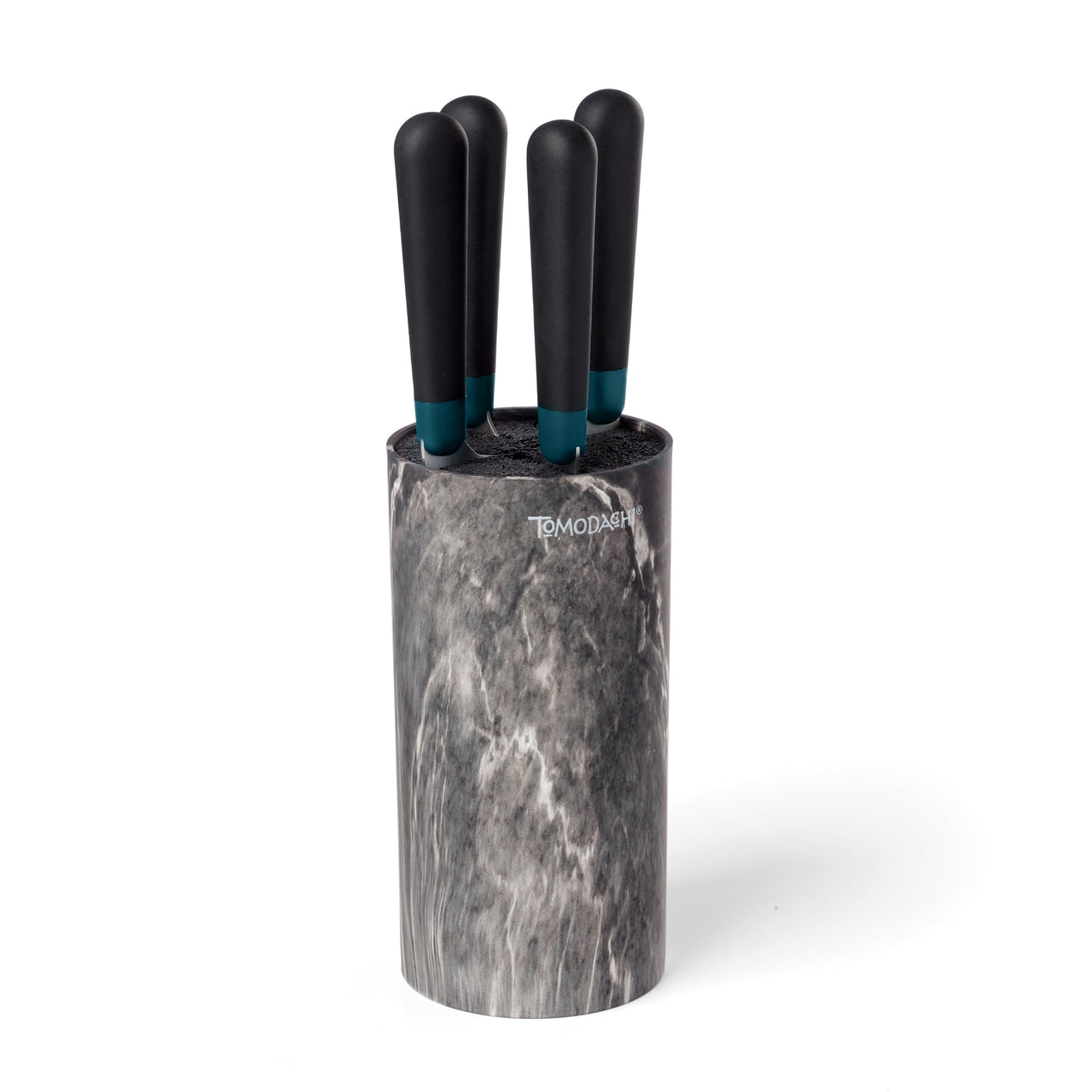 LENOX ナイフフォーク　5セット Keen Black Marble 5 Piece Cutlery Bristle Block Set – Lenox