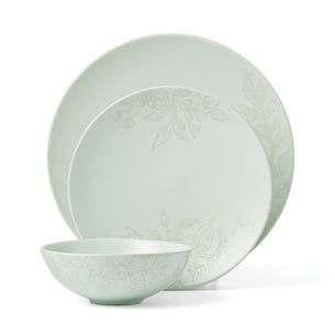 Roseto Soft Sage 12-Piece Dinnerware Set