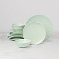 Roseto 12-Piece Dinnerware Set, Soft Sage