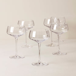 Tuscany Classics Angled Optic Coupe Glasses - Set Of 6