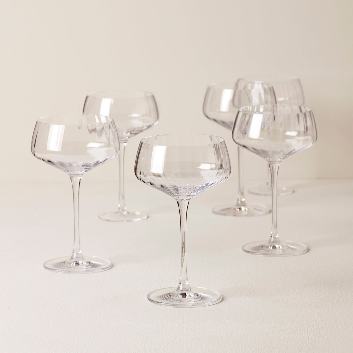 Tuscany Classics Angled Optic Coupe Glasses, Set of 6 – Lenox Corporation