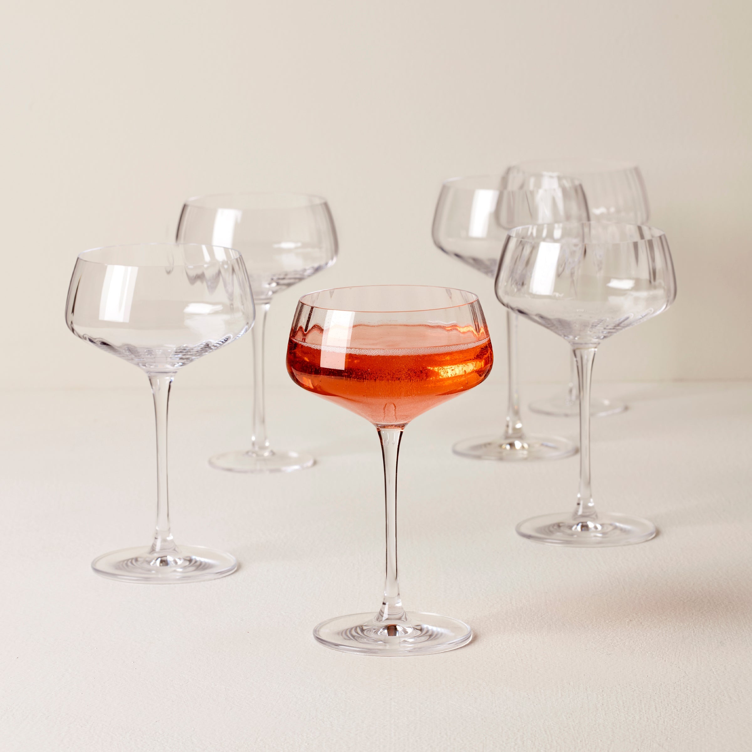 Tuscany Classics Angled Optic Coupe Glasses, Set of 6 – Lenox