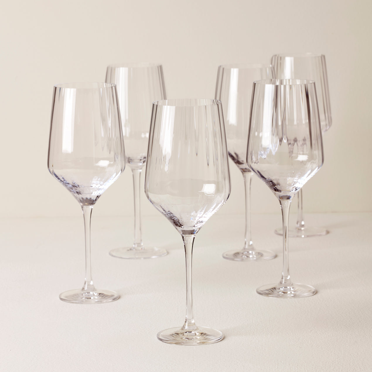 cambridge silversmiths Tuscany Classics Angled Optic Wine Glasses Set of 6