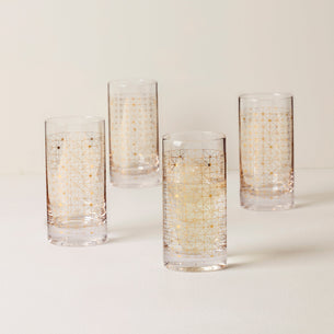 Tuscany Classics Gold Dust Highball Glasses, Set of 4