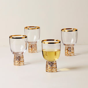Tuscany Classics Gold Frost Wine Glasses - Set Of 4