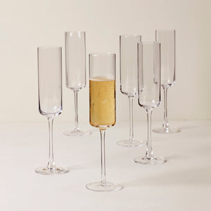 Tuscany Classics Straight Flute Glasses, Set of 6