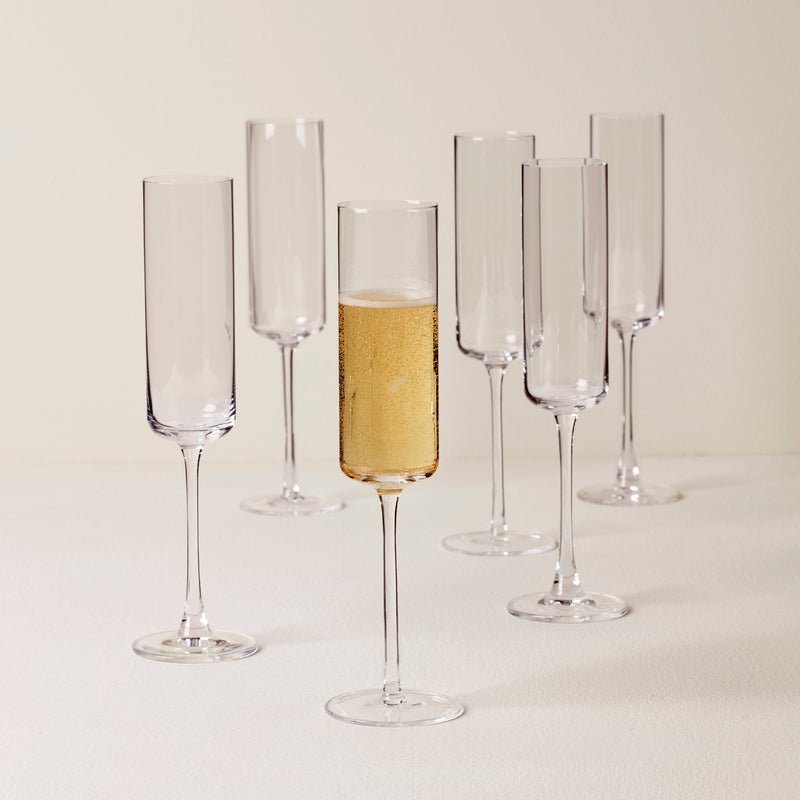 wine flute glasses Lenox Set of 6 Tuscany Classics Straight Flutes