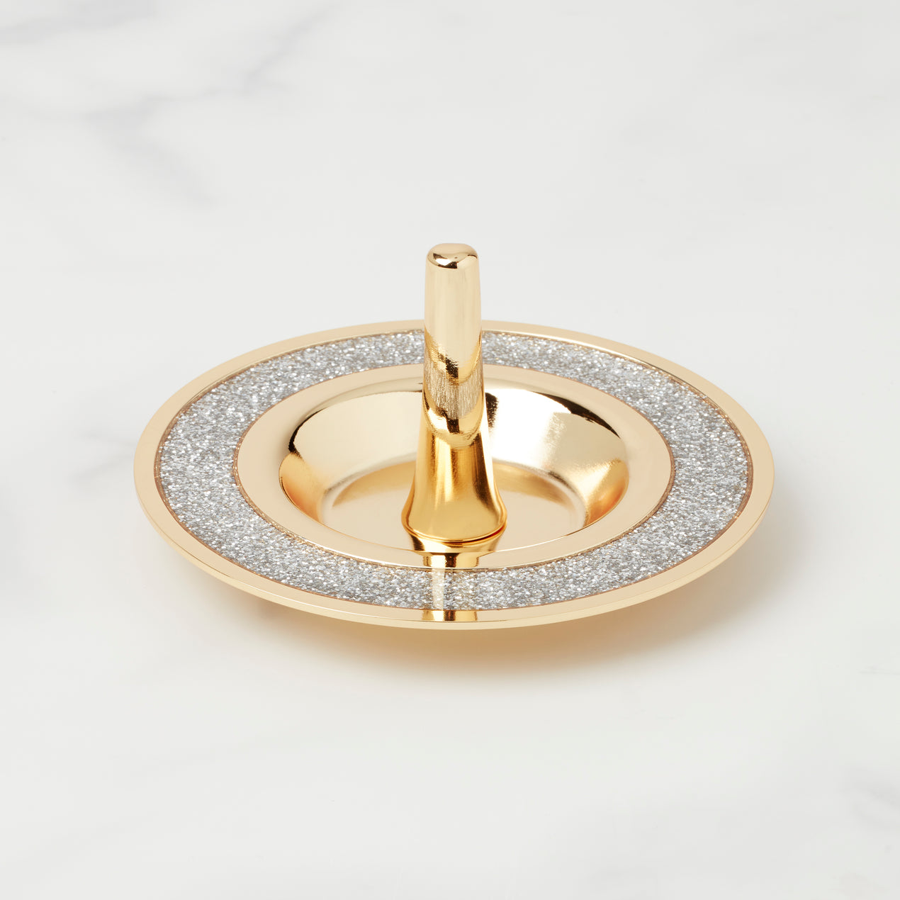 cambridge silversmiths Sitting Pretty Silver Glitter Ring Dish