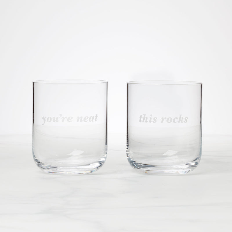 This Rocks & You're Neat, DOF Glasses, Set of 2