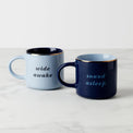 Two of a Kind Wide Awake & Sound Asleep Mugs, Set of 2