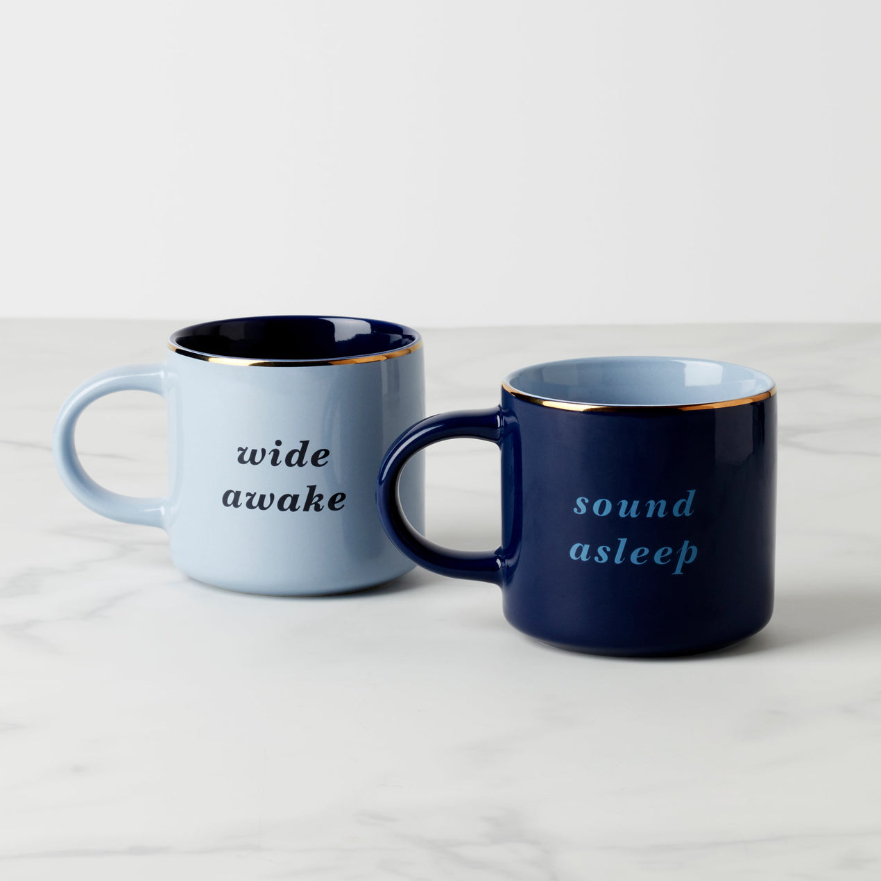 eto muggs　2枚セット新品 Two of a Kind Wide Awake & Sound Asleep Mugs - Set of 2 – Lenox