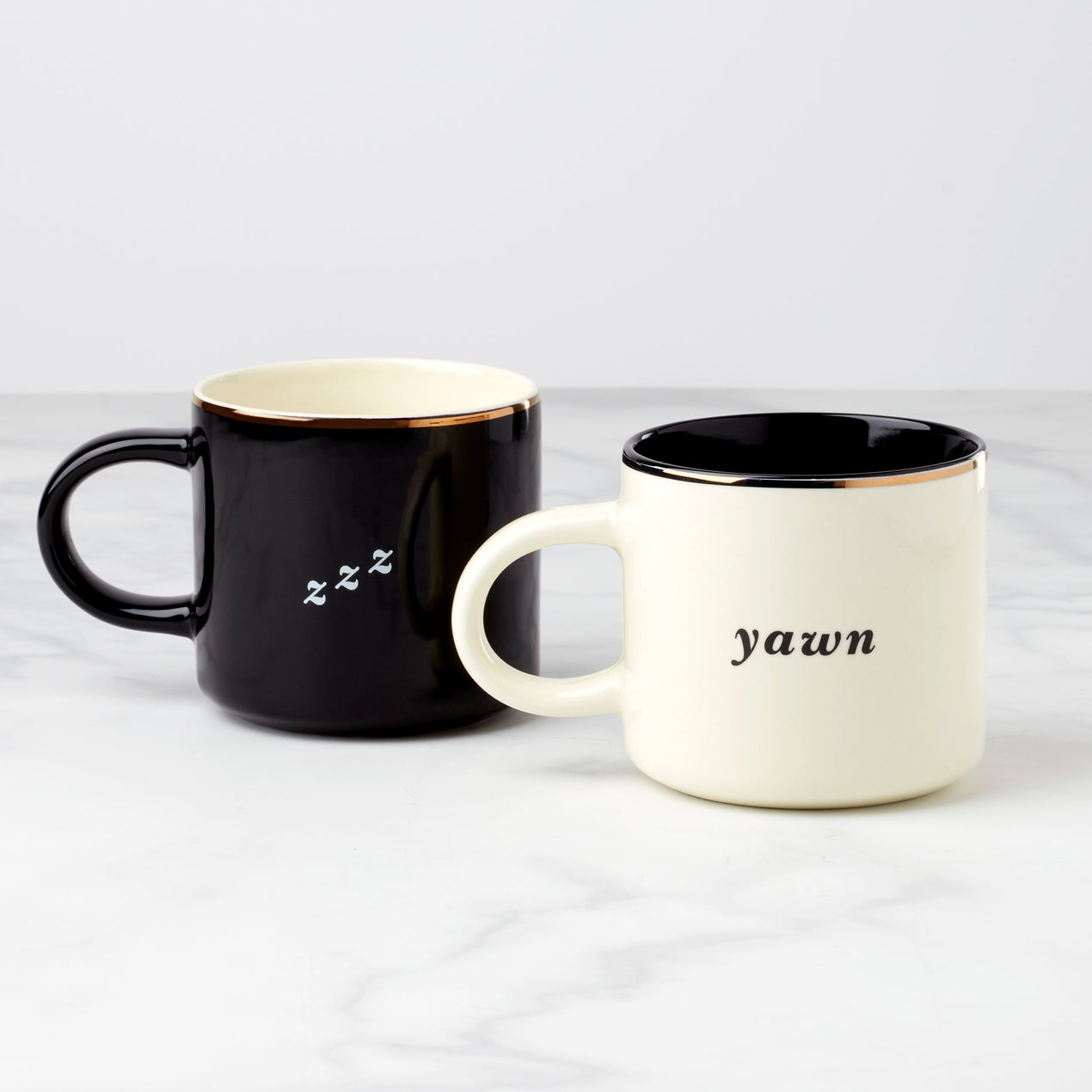 eto muggs　2枚セット新品 Two of a Kind Yawn & Zzz Mugs - Set of 2 – Lenox Corporation