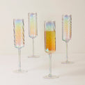 Tuscany Classics Iridescent Flutes, Set of 4