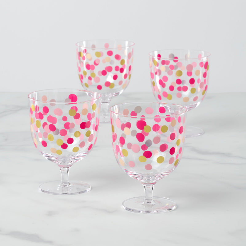 It's Raining Confetti Short Wine Glasses, Set of 4 – Lenox Corporation