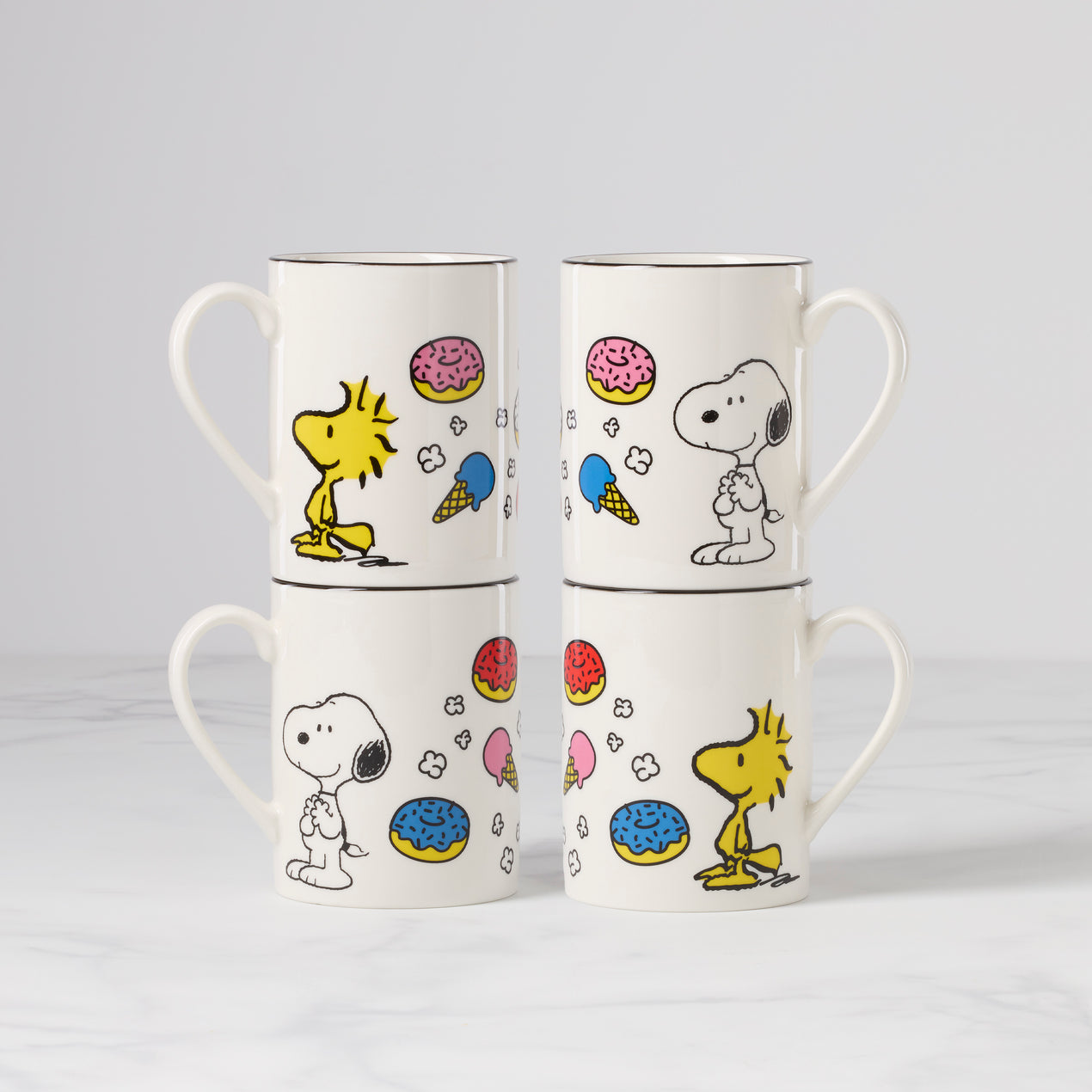 cambridge silversmiths Chef Snoopy Mugs Set of 4
