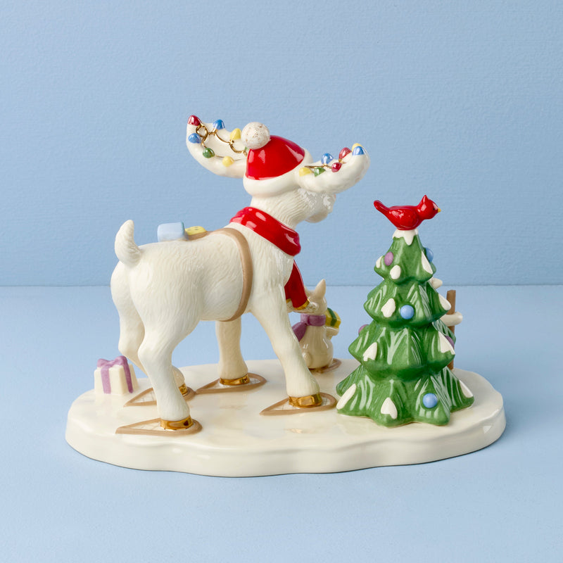 Marcel the Moose Delivering Gifts Figurine