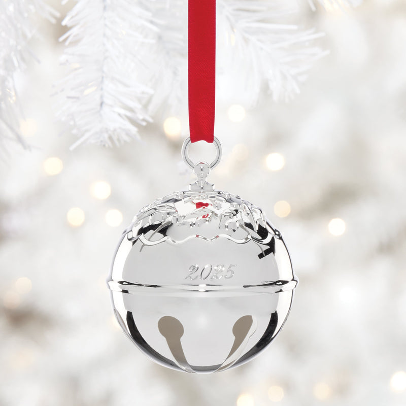 2025 Holly Bell Silverplate Ornament, 50th Edition