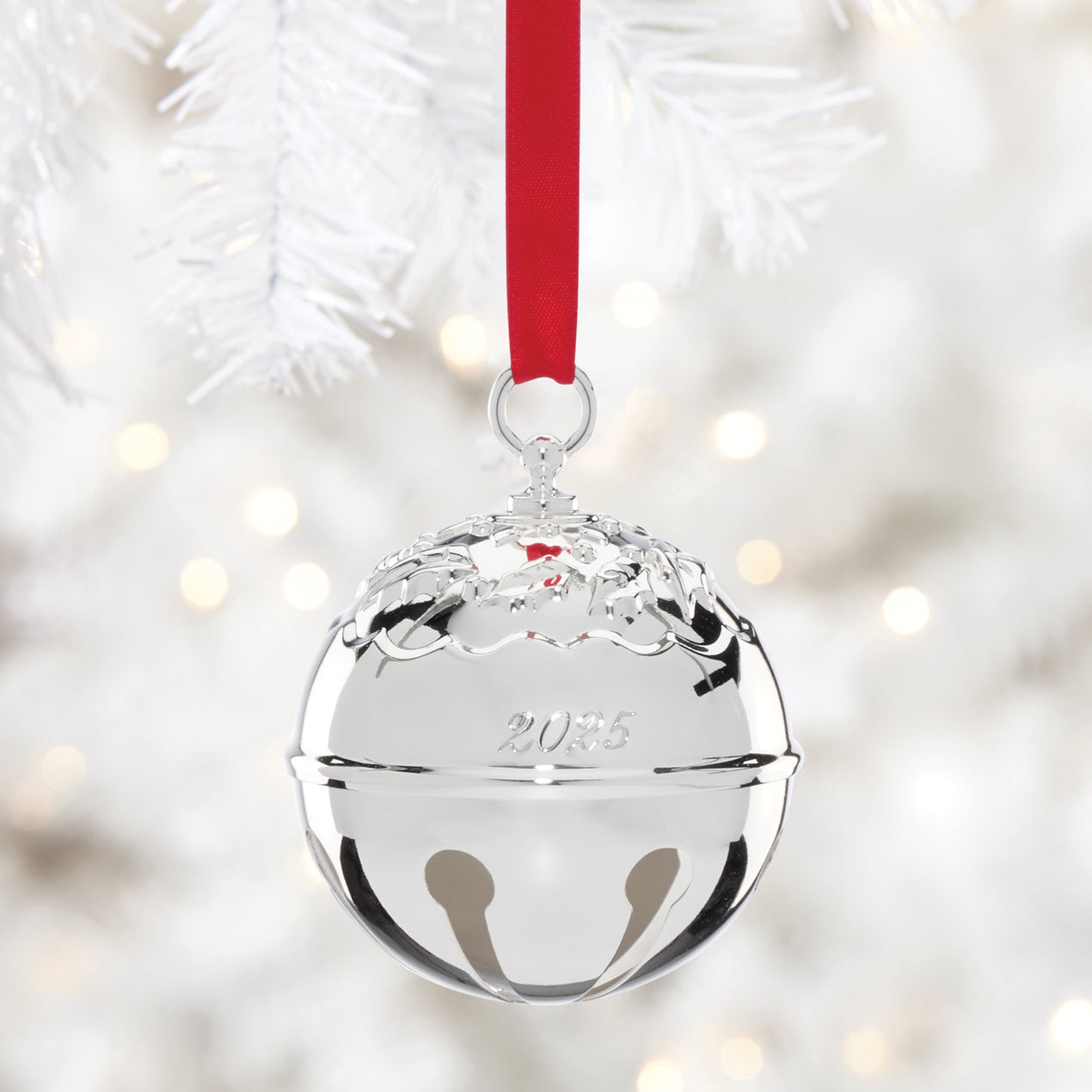 2025 Holly Bell Silverplate Ornament, 50th Edition