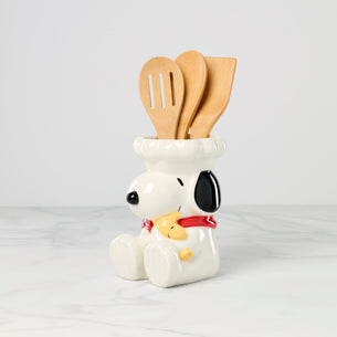 Chef Snoopy Figural Utensil Crock 4-Piece Set