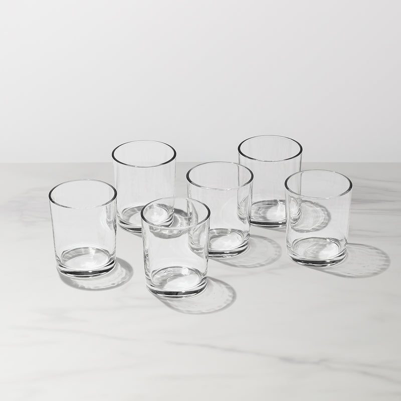 Merry & Bright Stackable Clear Tall Glasses, Set of 6