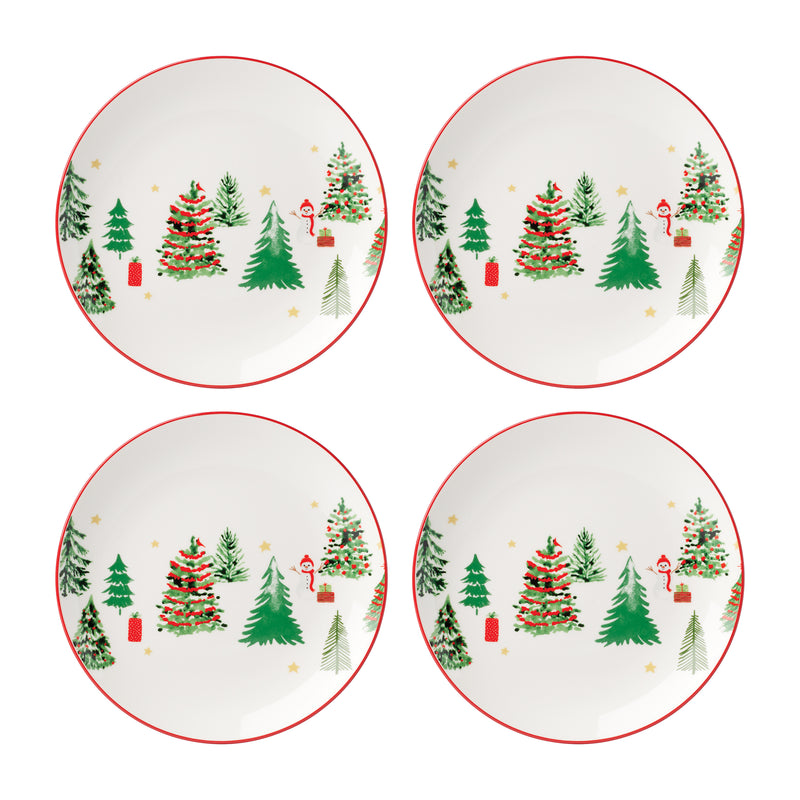 Merry & Bright Accent Plates, Set of 4