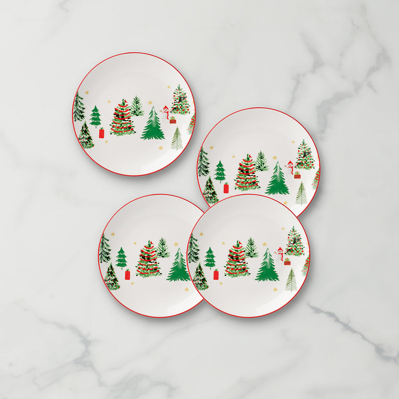 Merry & Bright Accent Plates, Set of 4