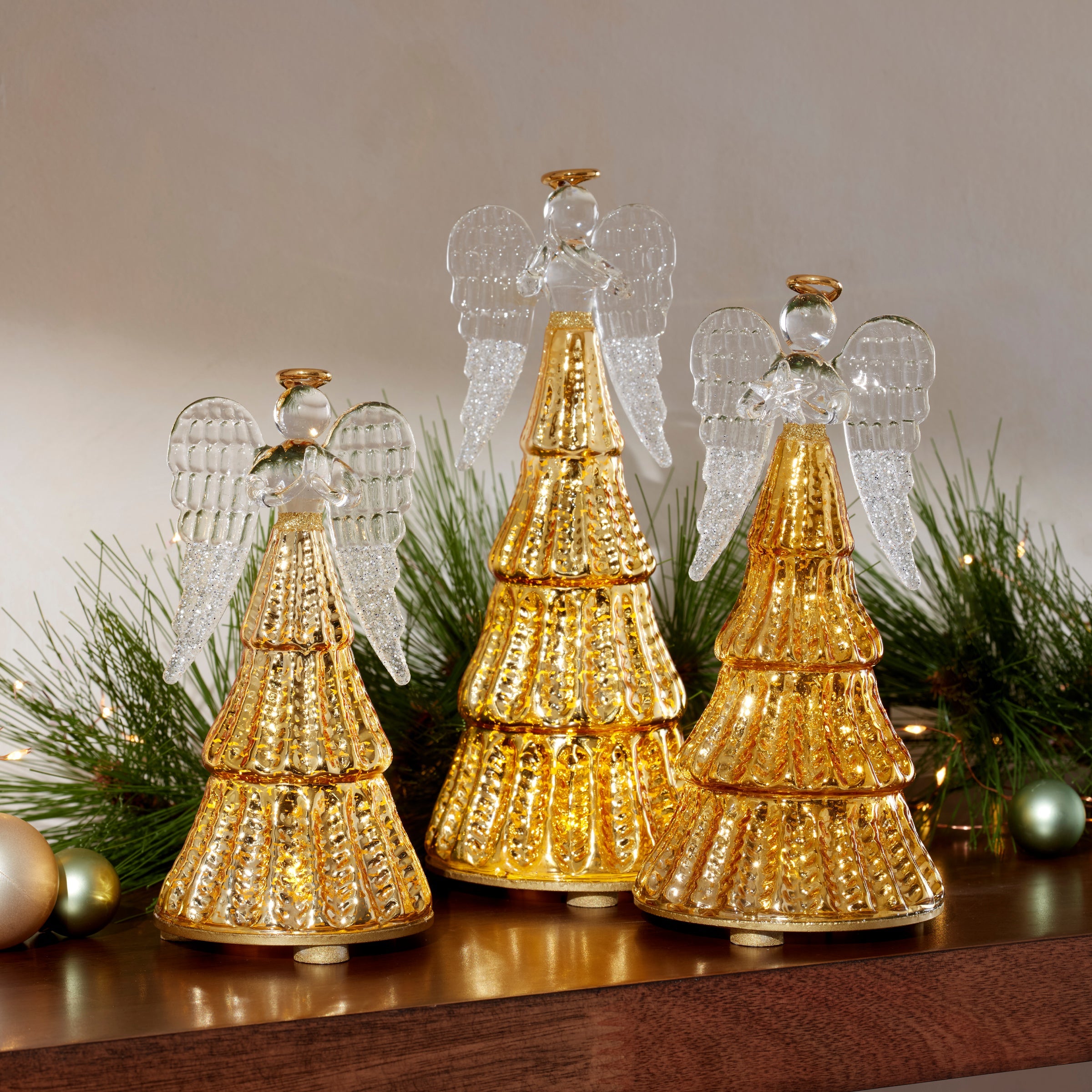 Radiant Light Lit Angel Figurines 3-Piece Set – Lenox Corporation