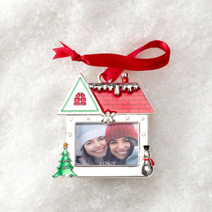 House Photo Frame Silverplate Ornament