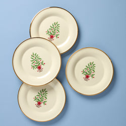 Holiday Tree Accent Plates - Set of 4