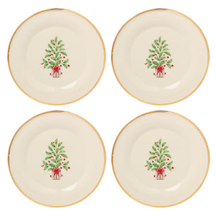 Holiday Tree Accent Plates, Set of 4